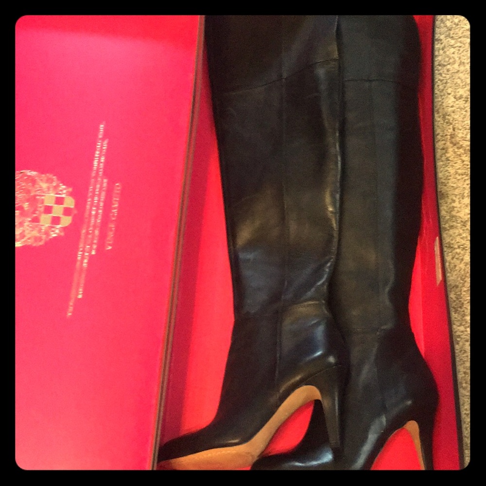 Vince Camuto Over The Knee Leather Boots like new